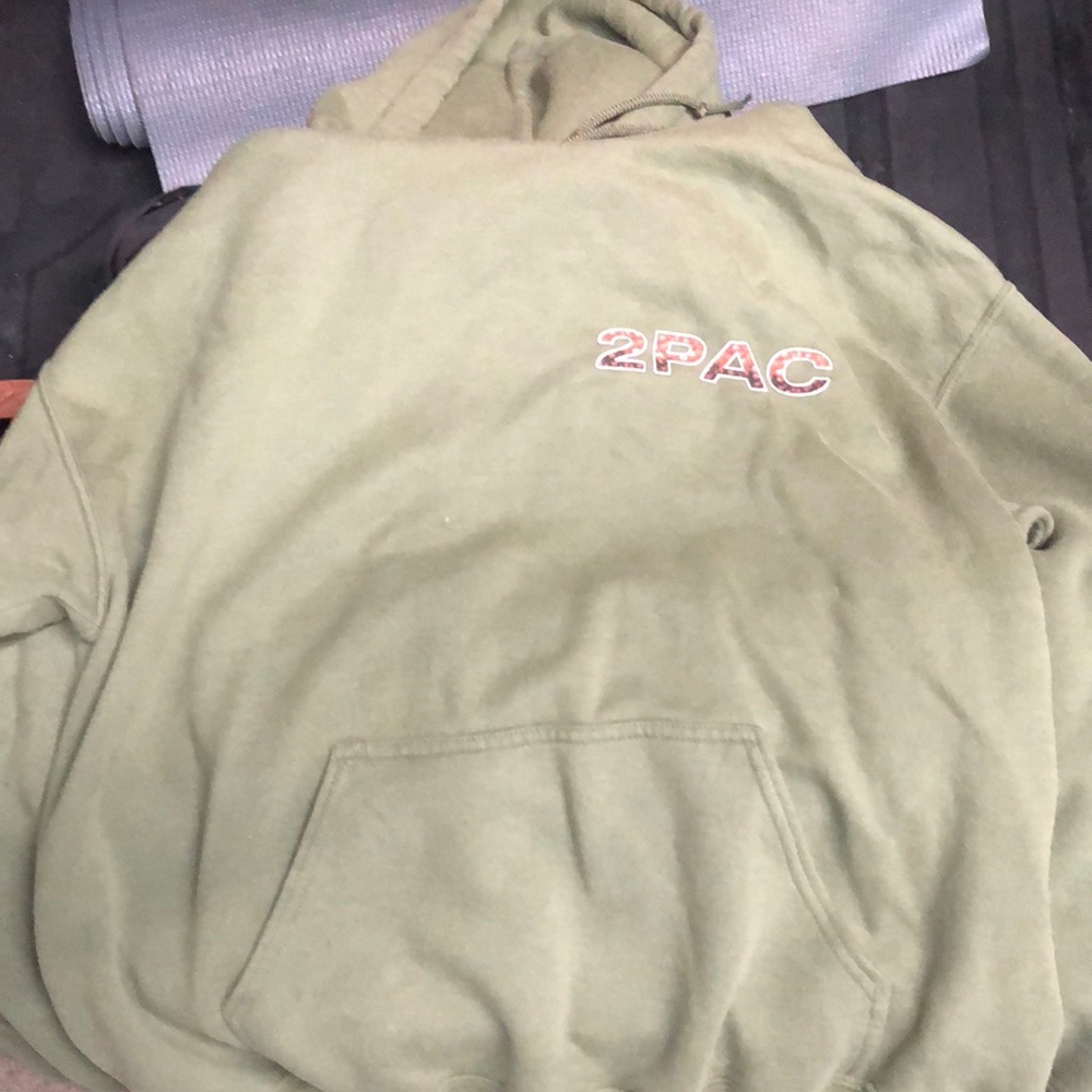 Vintage Olive Green Tupac Hoodie
